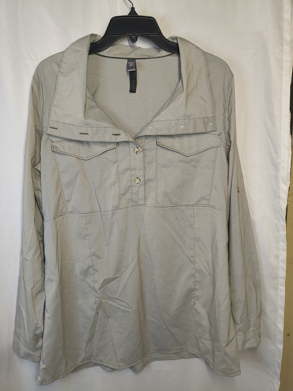 Mountain Hardwear Light Gray Long Sleeve Shirt Jacket